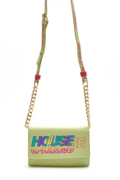 House Of Holland Printed Bag In Green