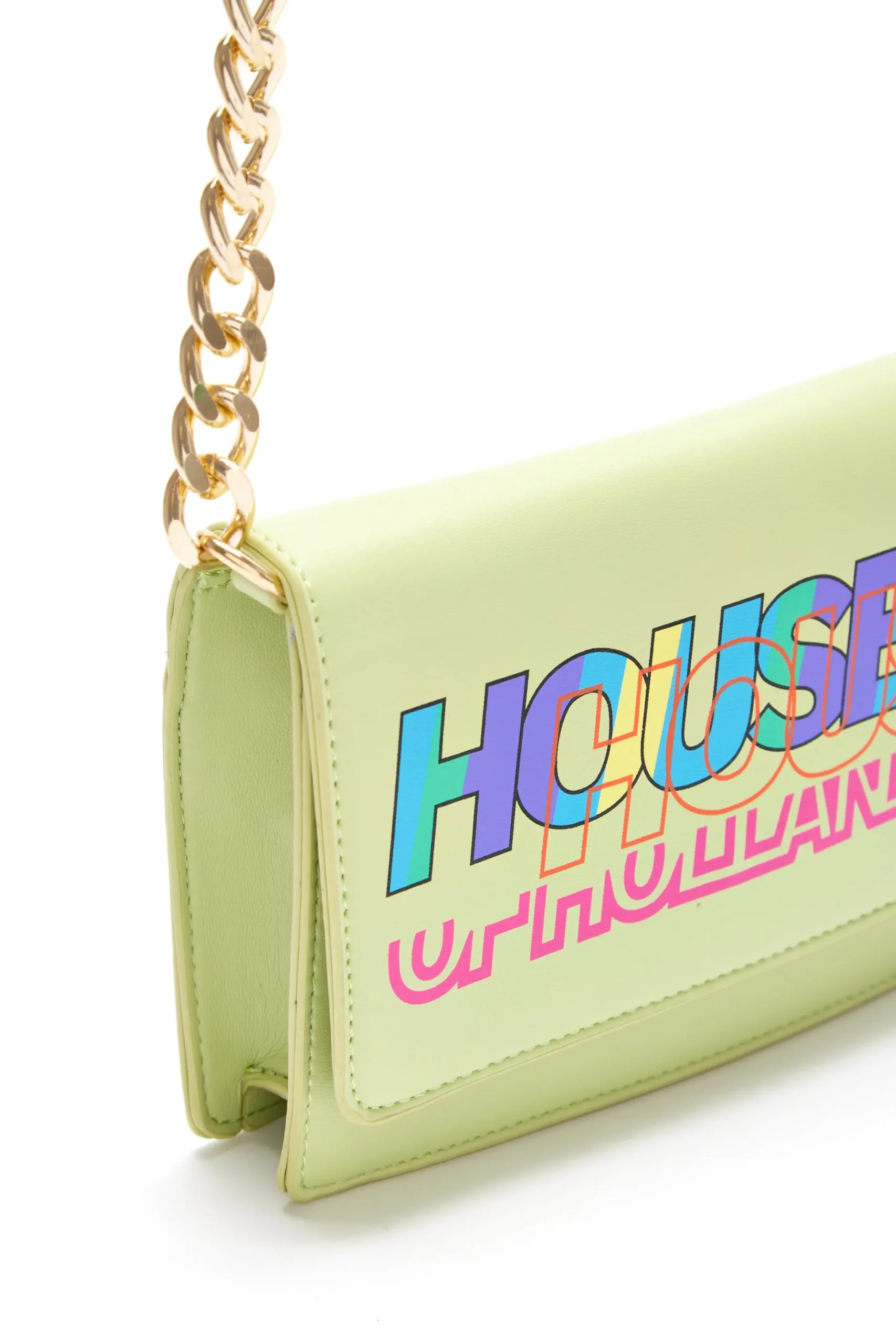 House Of Holland Printed Bag In Green