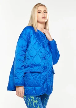House Of Holland Quilted Jacket In Blue