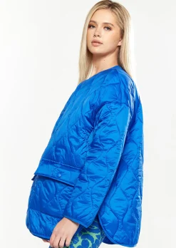 House Of Holland Quilted Jacket In Blue