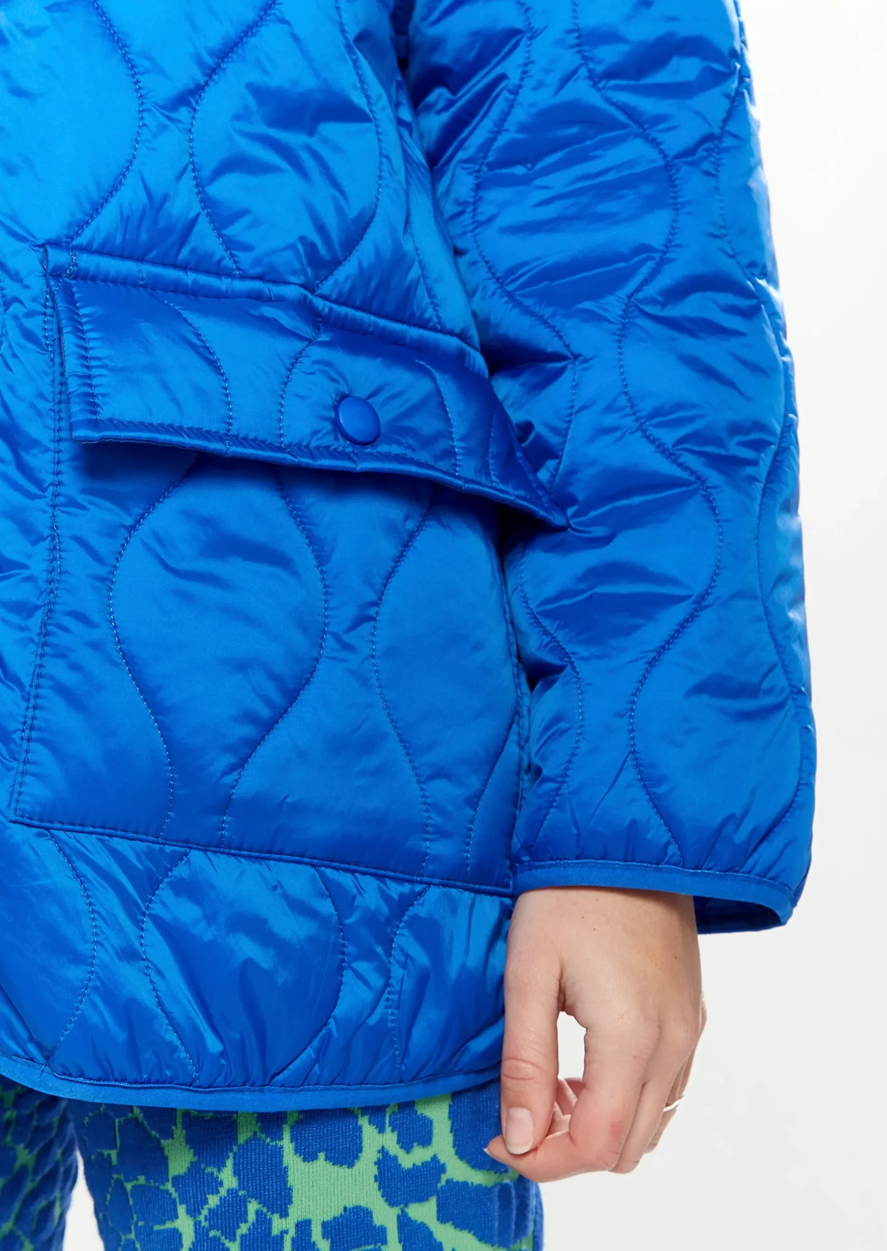 House Of Holland Quilted Jacket In Blue