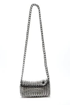 House Of Holland Recycled Metallic Silver Cross Body Bag
