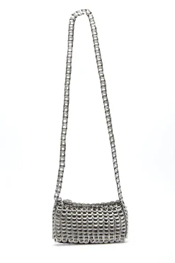 House Of Holland Recycled Metallic Silver Cross Body Bag