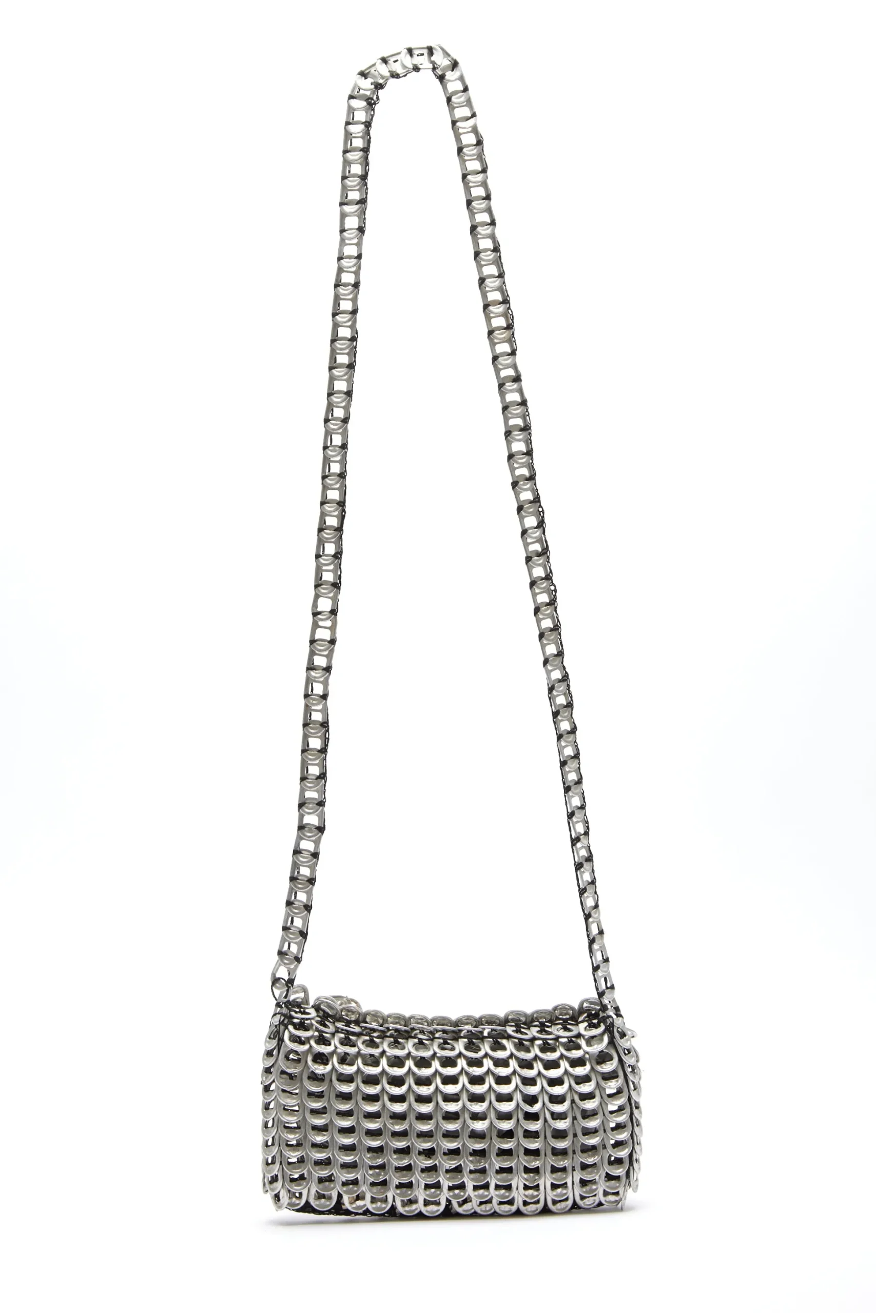 House Of Holland Recycled Metallic Silver Cross Body Bag