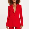 House of Holland Red Block Colour Pleat Blazer