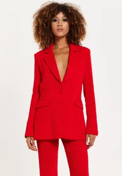 House of Holland Red Block Colour Pleat Blazer