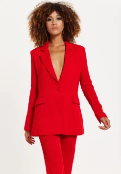 House of Holland Red Block Colour Pleat Blazer