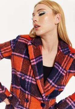 House Of Holland Red Check Coat