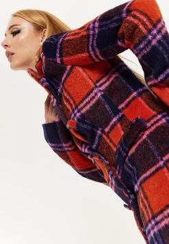 House Of Holland Red Check Coat