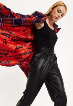 House Of Holland Red Check Coat