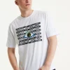 House of Holland Rhinestone Printed T-shirt in White