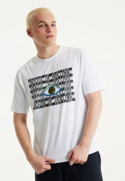 House of Holland Rhinestone Printed T-shirt in White