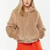 House Of Holland Ribbed Faux Fur Jacket