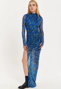 House Of Holland Rocket Print Mesh Dress
