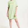 House Of Holland Sage Tencel T-Shirt Dress With Logo Embroidery