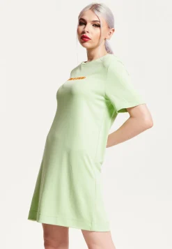 House Of Holland Sage Tencel T-Shirt Dress With Logo Embroidery