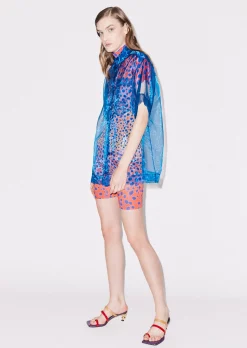 House of Holland Sheer Blue Boxy Shirt