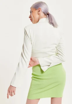 House Of Holland Short Lock Jacket Off White