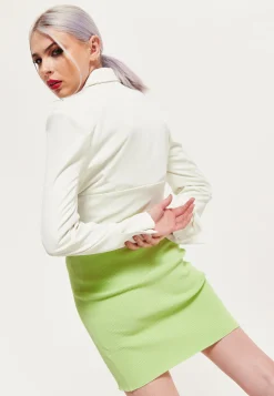 House Of Holland Short Lock Jacket Off White