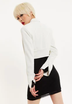 House Of Holland Short Lock Jacket Off White
