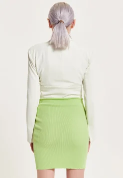 House Of Holland Short Lock Jacket Off White