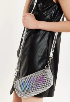 House Of Holland Silver Crossbody Bag with HOH Print