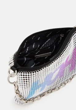 House Of Holland Silver Crossbody Bag with HOH Print
