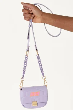 House Of Holland Small Cross Body Bag In Purple With A Chain Detail St