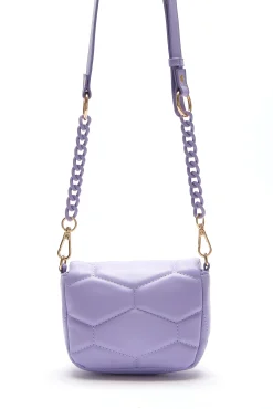 House Of Holland Small Cross Body Bag In Purple With A Chain Detail St