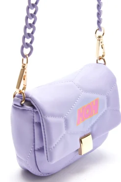 House Of Holland Small Cross Body Bag In Purple With A Chain Detail St