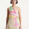 House Of Holland Star Print Mini Jersey Dress With Cut Out