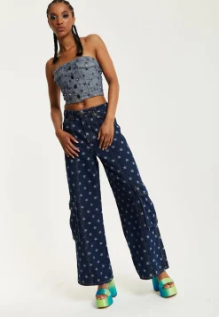 House of Holland Star Print Cargo Jeans