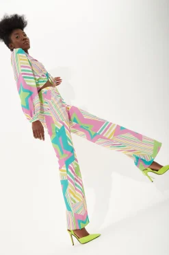 House of Holland Star Print Wide Leg Trousers
