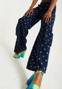 House of Holland Star Print Cargo Jeans