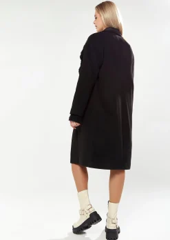 House Of Holland Statement Collar Coat In Black