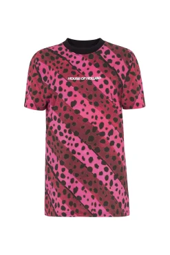 House of Holland Stripe Cheetah Tee