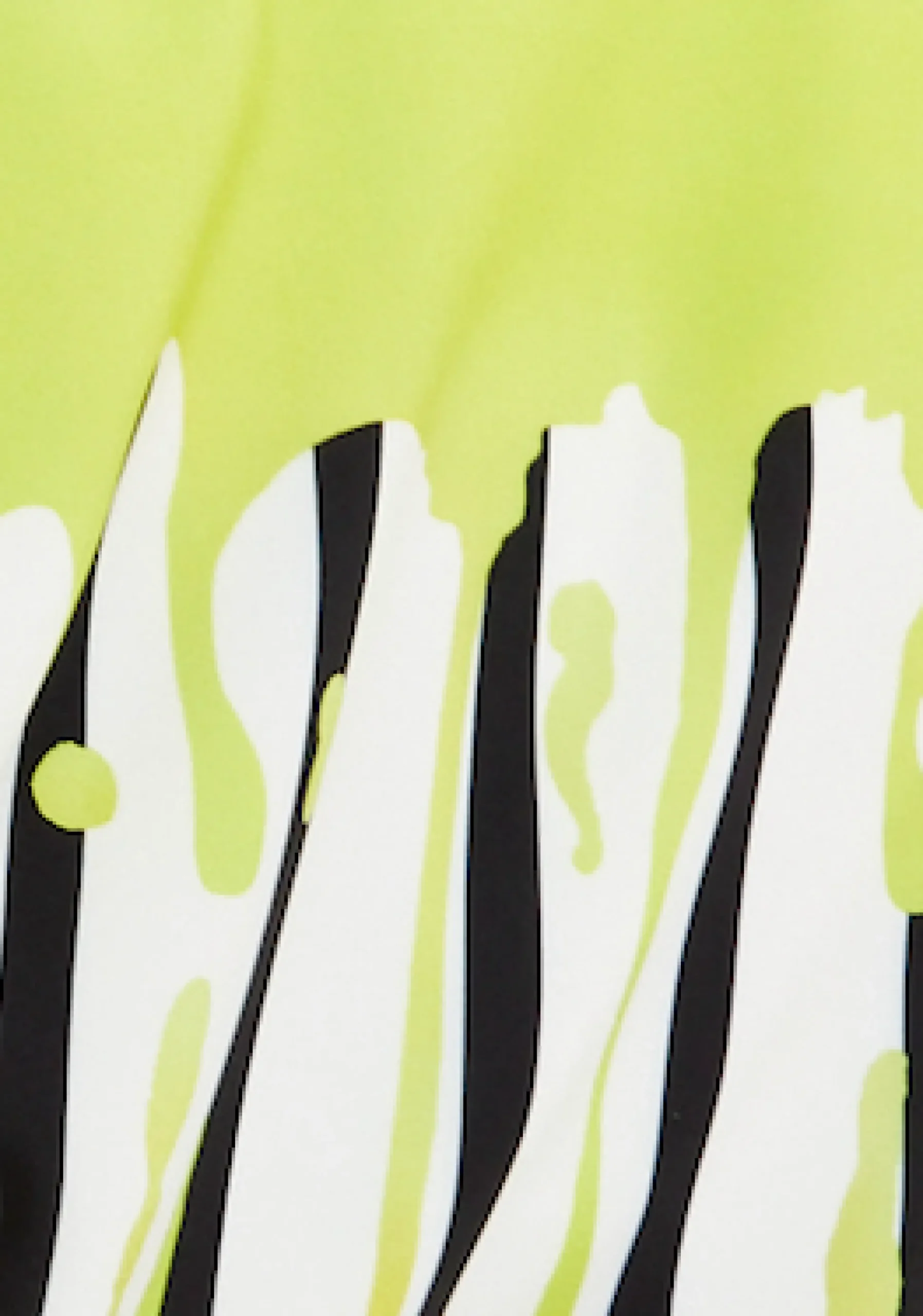 House Of Holland Stripe Monochrome Acid Green Splash Skort Playsuit