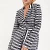 House Of Holland Striped Blazer With Eye Embroidery Back