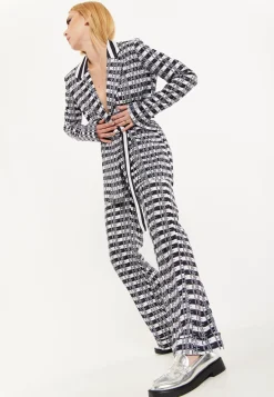 House Of Holland Striped Blazer With Eye Embroidery Back