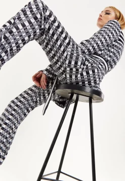 House Of Holland Striped Blazer With Eye Embroidery Back