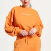 House of Holland Sweatshirt in Orange with an Embroidered Logo
