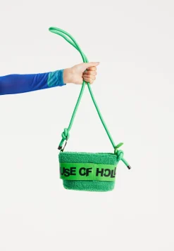 House Of Holland Teddy Bucket Cross Body Bag In Green