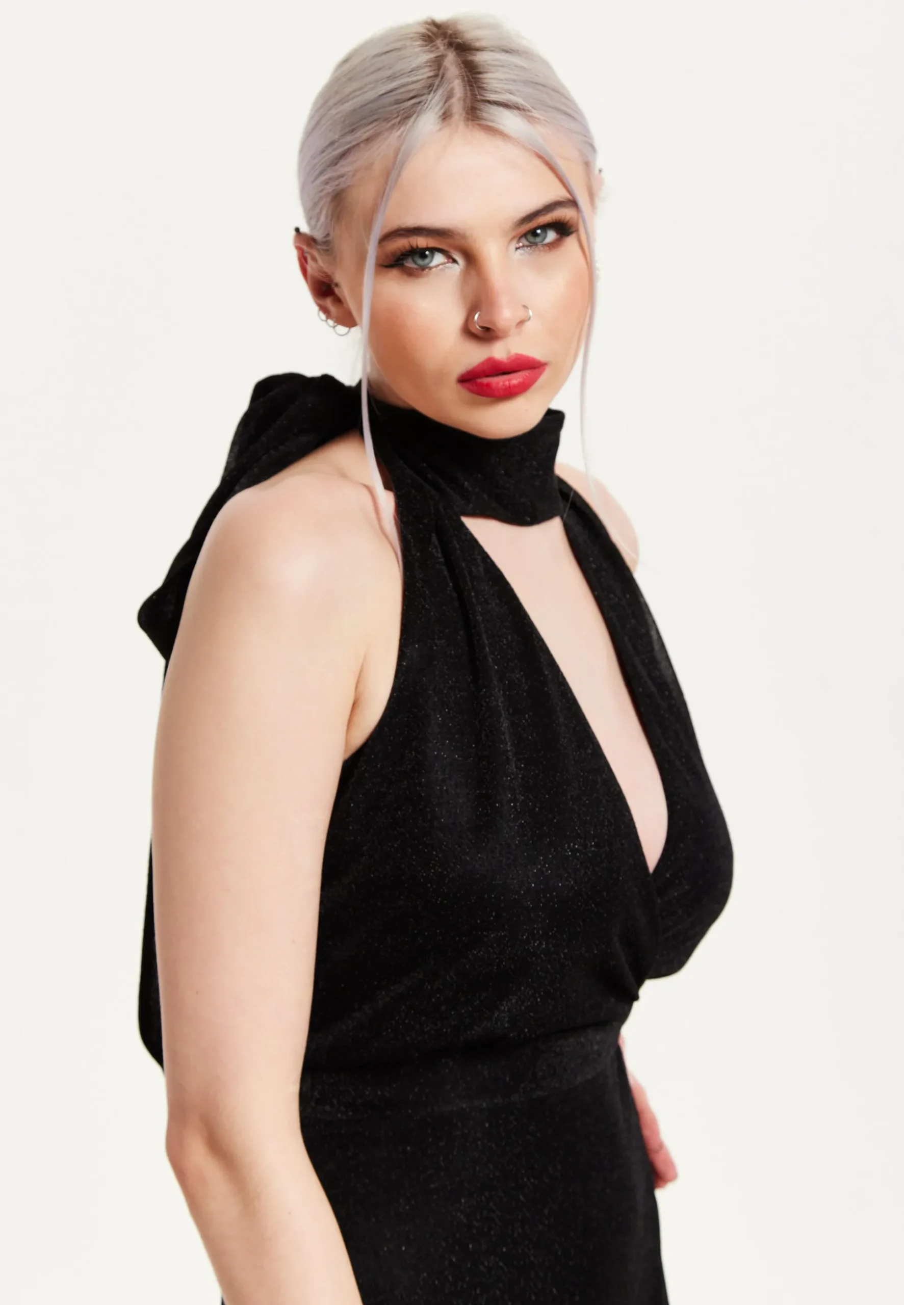 House of Holland Tie - Neck Maxi Dress
