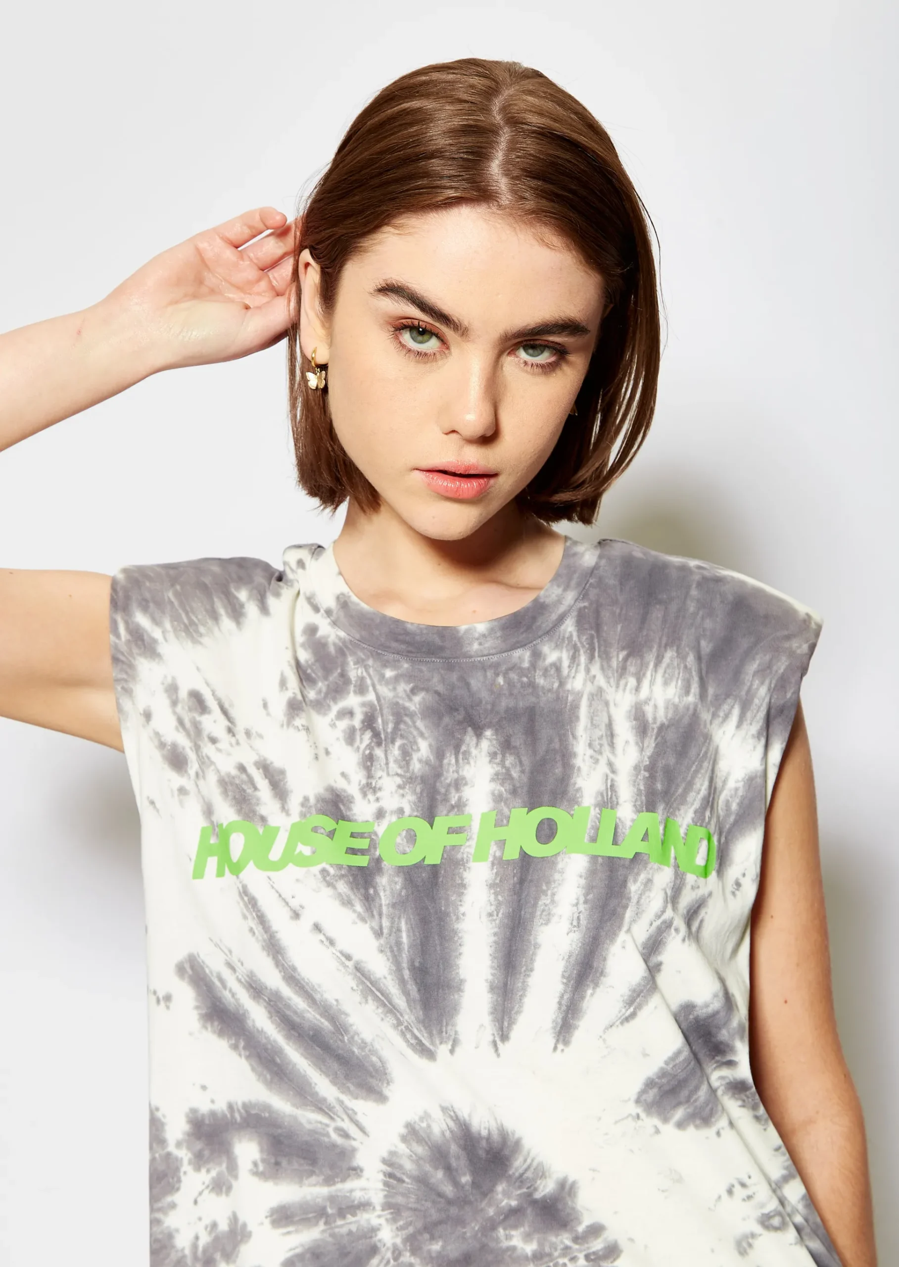 House of Holland Tie Dye Sleeveless T-Shirt Dress