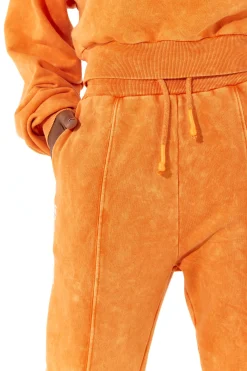 House of Holland Tracksuit Bottoms in Orange with a Drawstring Waist