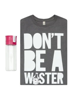 House of Holland Unisex "Waster" T-Shirt & Brita fill&go Water Bottle