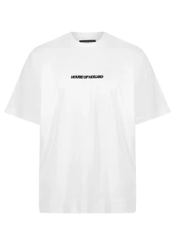 House of Holland White HOH Oversized Embroidered Tee