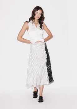 House of Holland White Satin Tailored Waistcoat