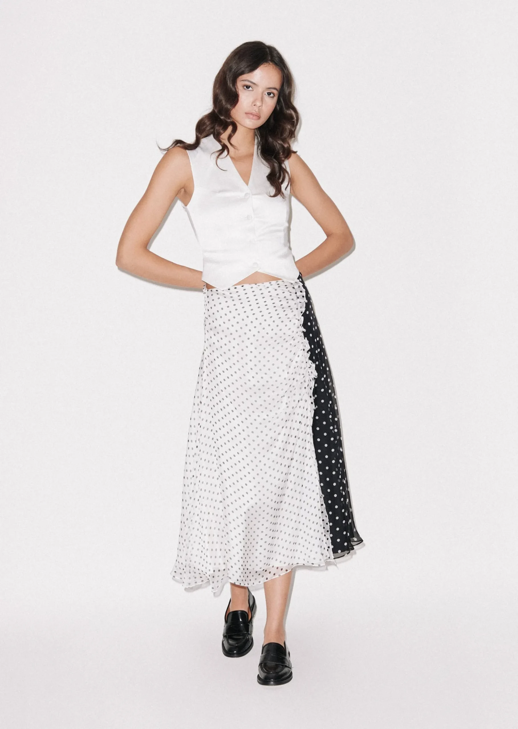 House of Holland White Satin Tailored Waistcoat