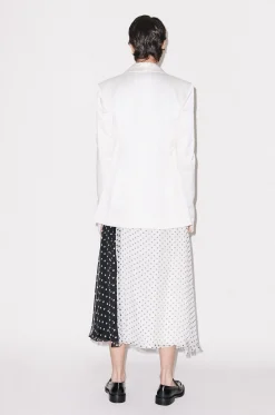 House of Holland White Satin Tailored Jacket